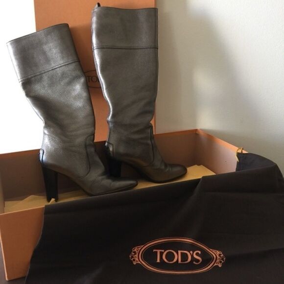 💋HP💋Tod's Jodie Tube Boot metallic limited - Picture 3 of 4